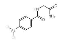 N-(carbamoylmethyl)-4-dichloroarsanyl-benzamide结构式