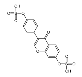 [4-(4-oxo-7-sulfooxychromen-3-yl)phenyl] hydrogen sulfate结构式