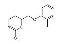 3,4,5,6-Tetrahydro-6-(o-tolyloxymethyl)-2H-1,3-oxazine-2-thione picture