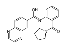 6-Quinoxalinecarboxamide,N-[2-(1-pyrrolidinylcarbonyl)phenyl]-(9CI) structure