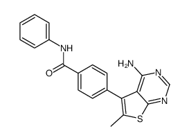 4-(4-amino-6-methylthieno[2,3-d]pyrimidin-5-yl)-N-phenylbenzamide Structure