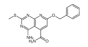 4-amino-7-benzyloxy-2-methylsulfanyl-pyrido[2,3-d]pyrimidine-5-carboxylic acid amide Structure