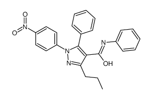 1-(4-nitrophenyl)-N,5-diphenyl-3-propylpyrazole-4-carboxamide Structure