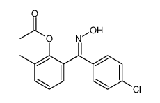 [2-[C-(4-chlorophenyl)-N-hydroxycarbonimidoyl]-6-methylphenyl] acetate结构式