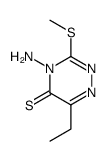 4-amino-6-ethyl-3-methylsulfanyl-1,2,4-triazine-5-thione Structure