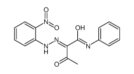 2-[(2-nitrophenyl)hydrazinylidene]-3-oxo-N-phenylbutanamide结构式