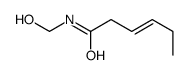 N-(hydroxymethyl)hex-3-enamide Structure