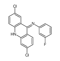 2,6-dichloro-N-(3-fluorophenyl)acridin-9-amine结构式