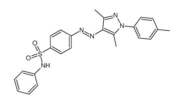 4-(3,5-dimethyl-1-p-tolyl-1H-pyrazol-4-ylazo)-N-phenyl-benzenesulfonamide结构式