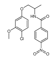 N-[1-(4-chloro-3-methoxyphenoxy)propan-2-yl]-4-nitrobenzamide结构式