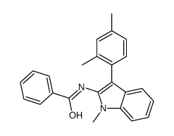 N-[3-(2,4-dimethylphenyl)-1-methylindol-2-yl]benzamide结构式