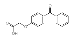 (p-Benzoylphenoxy)acetic acid structure