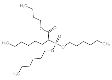 Octanoicacid, 2-[bis(hexyloxy)phosphinyl]-, butyl ester Structure