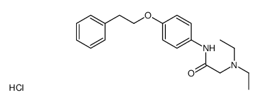 diethyl-[2-oxo-2-[4-(2-phenylethoxy)anilino]ethyl]azanium,chloride Structure