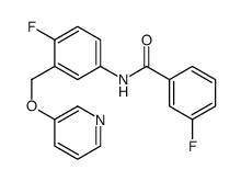 3-fluoro-N-[4-fluoro-3-(pyridin-3-yloxymethyl)phenyl]benzamide结构式