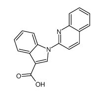 1-quinolin-2-ylindole-3-carboxylic acid Structure