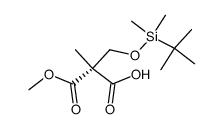 methyl hydrogen 2-([(tert-butyl)dimethylsilyl]oxymethyl)-2-methylmalonate结构式