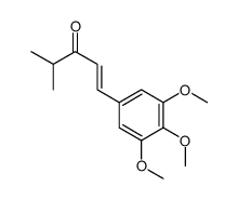 (E)-4-methyl-1-(3,4,5-trimethoxyphenyl)pent-1-en-3-one结构式