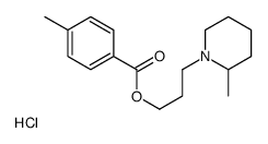 3-(2-methylpiperidin-1-ium-1-yl)propyl 4-methylbenzoate,chloride Structure