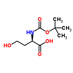 Boc-D-高丝氨酸结构式