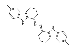 N,N'-Bis-[6-methyl-2,3,4,9-tetrahydro-carbazol-(1E)-ylidene]-hydrazine结构式