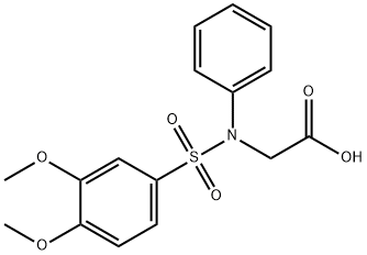 N-[(3,4-dimethoxyphenyl)sulfonyl]-N-phenylglycine Structure