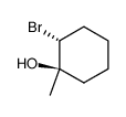 trans-2-bromo-1-methylcyclohexan-1-ol结构式