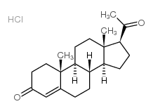 Pregn-4-ene-3,20-dione hydrochloride Structure