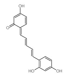 (4E)-4-[(2E,4E)-5-(2,4-dihydroxyphenyl)penta-2,4-dienylidene]-3-hydroxy-cyclohexa-2,5-dien-1-one结构式