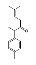 6-methyl-2-(4-methylphenyl)hept-5-en-3-one Structure