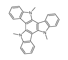 5,10,15-trimethyl-10,15-dihydro-5H-5,10,15-triaza-diindeno[1,2-a,1',2'-c]fluorine structure