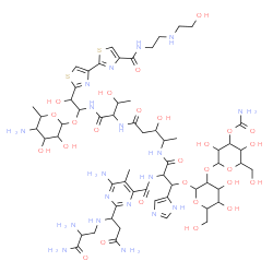 13-[(4-Amino-4,6-dideoxy-α-L-talopyranosyl)oxy]-19-demethyl-12-hydroxy-N1-[2-[(2-hydroxyethyl)amino]ethyl]bleomycinamide结构式