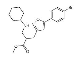 3-[5-(4-bromophenyl)isoxazol-3-yl]-2-(cyclohexylaminomethyl)propionic acid methyl ester Structure