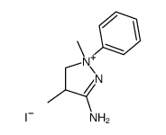 3-amino-4,5-dihydro-1,4-dimethyl-1-phenyl-1H-pyrazolium iodide结构式