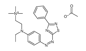 2-[N-ethyl-4-[(3-phenyl-1,2,4-thiadiazol-5-yl)diazenyl]anilino]ethyl-trimethylazanium,acetate结构式