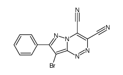 8-bromo-7-phenylpyrazolo[5,1-c][1,2,4]triazine-3,4-dicarbonitrile结构式