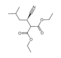 (R)-2-ethoxycarbonyl-3-cyano-5-methylhexanoic acid ethyl ester结构式