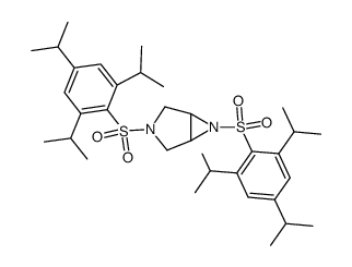 3,6-bis(2,4,6-triisopropylbenzenesulfonyl)-3,6-diazabicyclo[3.1.0]hexane结构式