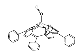 Fe(meso-tetraphenylporphyrinato)(O2)结构式