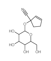 2-Cyclopentene-1-carbonitrile,1-(â-Dglucopyranosyloxy)-,(1R)- structure