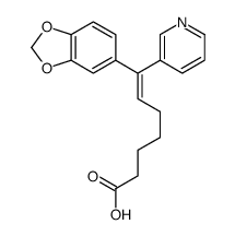 7-(1,3-benzodioxol-5-yl)-7-pyridin-3-ylhept-6-enoic acid Structure