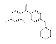 2-CHLORO-4-FLUORO-4'-THIOMORPHOLINOMETHYL BENZOPHENONE Structure