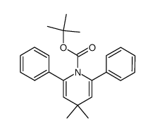 1-(tert-butoxycarbonyl)-4,4-dimethyl-2,6-diphenyl-1,4-dihydropyridine结构式