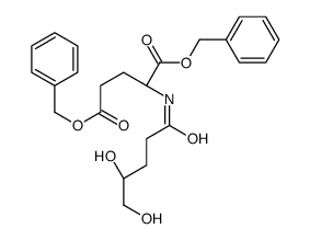 dibenzyl (2S)-2-(4,5-dihydroxypentanoylamino)pentanedioate Structure