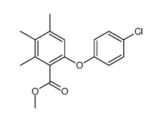 methyl 6-(4-chlorophenoxy)-2,3,4-trimethylbenzoate结构式