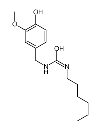 1-hexyl-3-[(4-hydroxy-3-methoxyphenyl)methyl]urea Structure