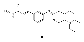 2-Propenamide, 3-[2-butyl-1-[2-(diethylamino)ethyl]-1H-benzimidazol-5-yl]-N-hydroxy-, dihydrochloride , (2E) Structure