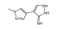 4-(1-methylpyrazol-4-yl)-1H-pyrazol-5-amine结构式