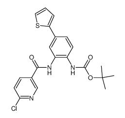 tert-butyl N-(2-(6-chloronicotinamido)-4-(thiophen-2-yl)phenyl)carbamate Structure