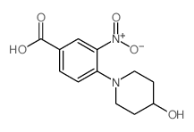 3-Nitro-4-(piperidin-4-ol-1-yl)benzoic acid Structure